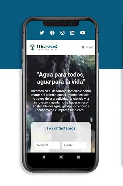 creación de página web moksa ingeniería verde colombia